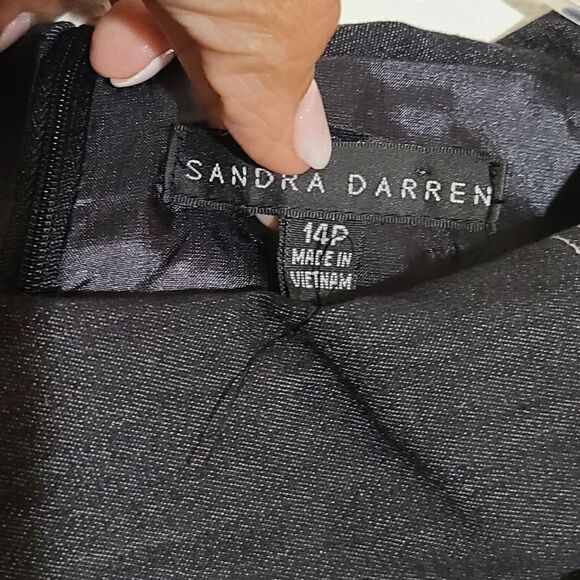 Sandra Darren Gray Belted Dress - Picture 7 of 16